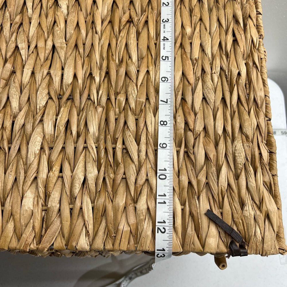 Seagrass storage baskets Woven pantry baskets Organization Vintage basket bin - Picture 6 of 10
